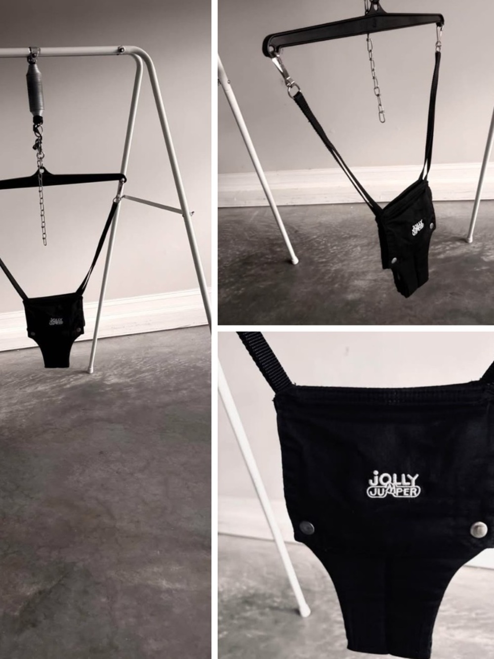 Black Baby Jumper & Stand  - Secure Infant Activity Seat